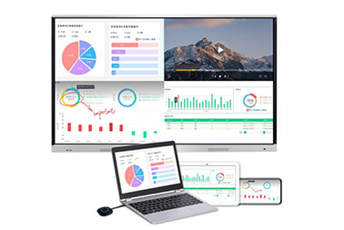 无需线材连接，交互会议平板一键传屏
